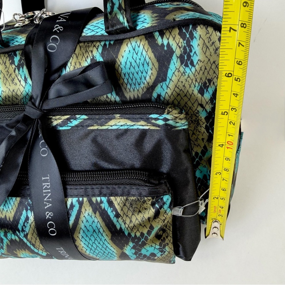 Trina & Co Snake Print Cosmetic Bag Set Travel Makeup Organizer NWT - Picture 9 of 9